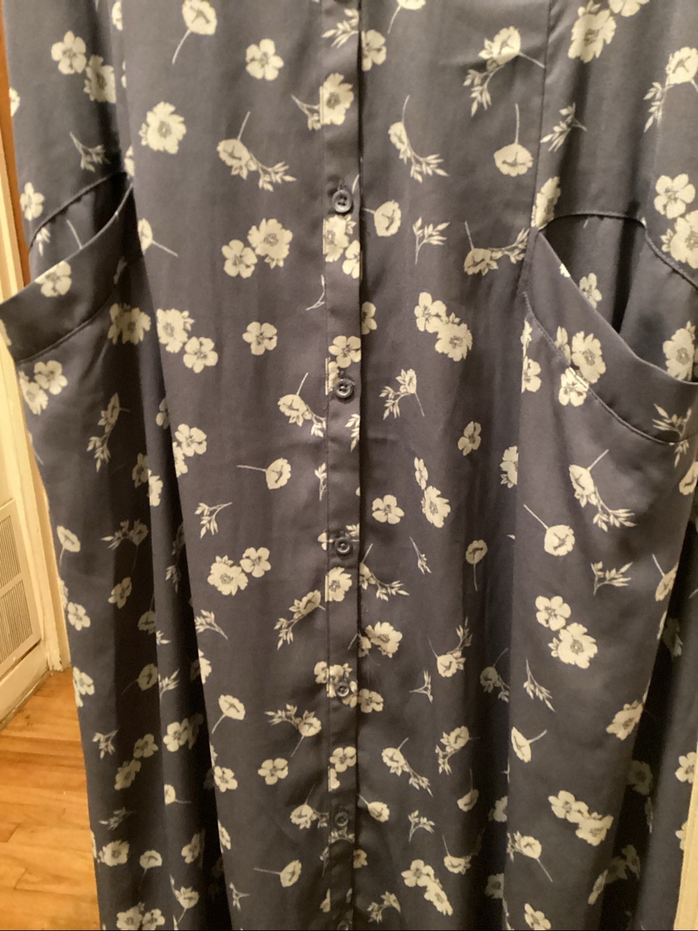 Simply Vera Vera Wang Blue Floral Maxi Dress - Picture 4 of 8